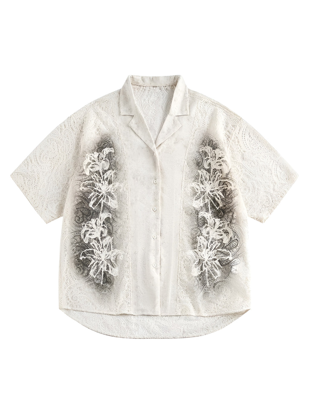 Ivory Bloom - Short Sleeve Shirt