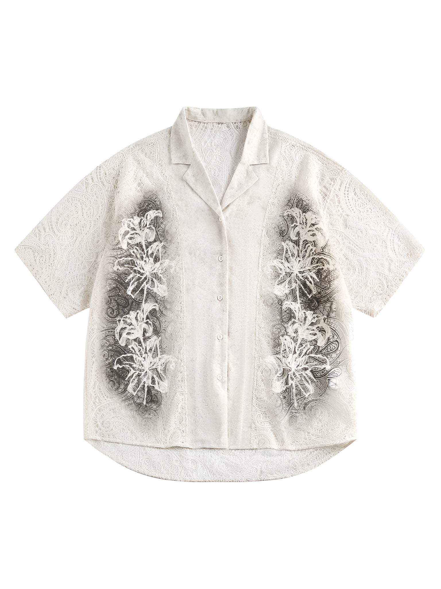 Ivory Bloom - Short Sleeve Shirt
