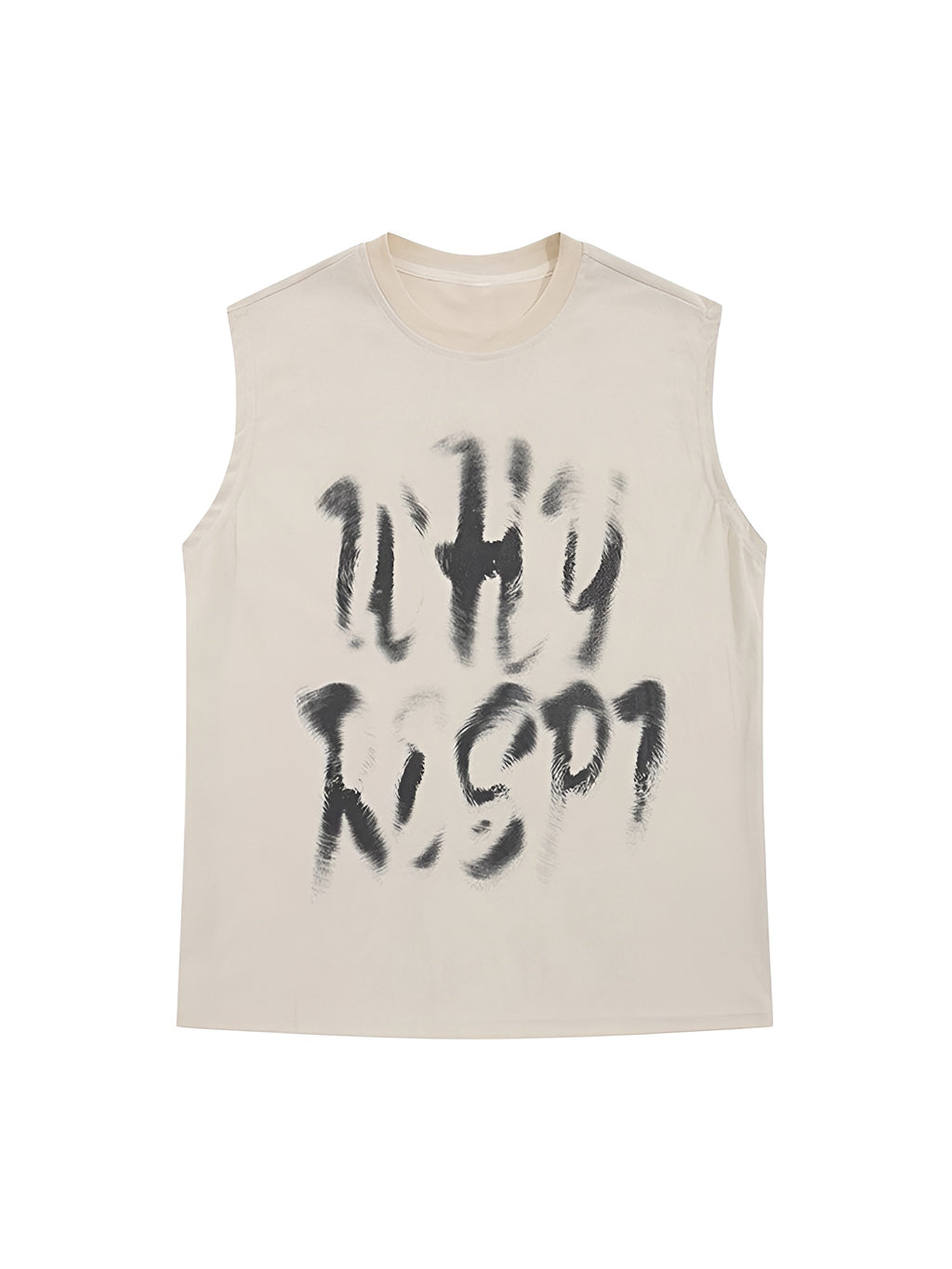 Blurred Words – White Tank Top