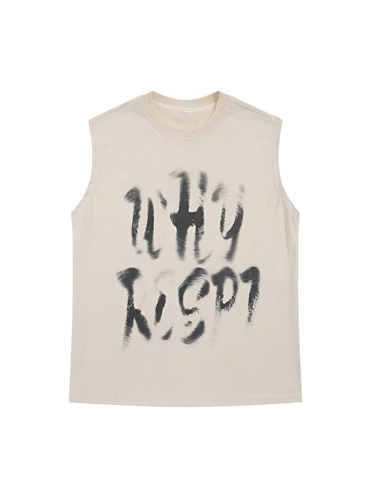 Blurred Words – White Tank Top