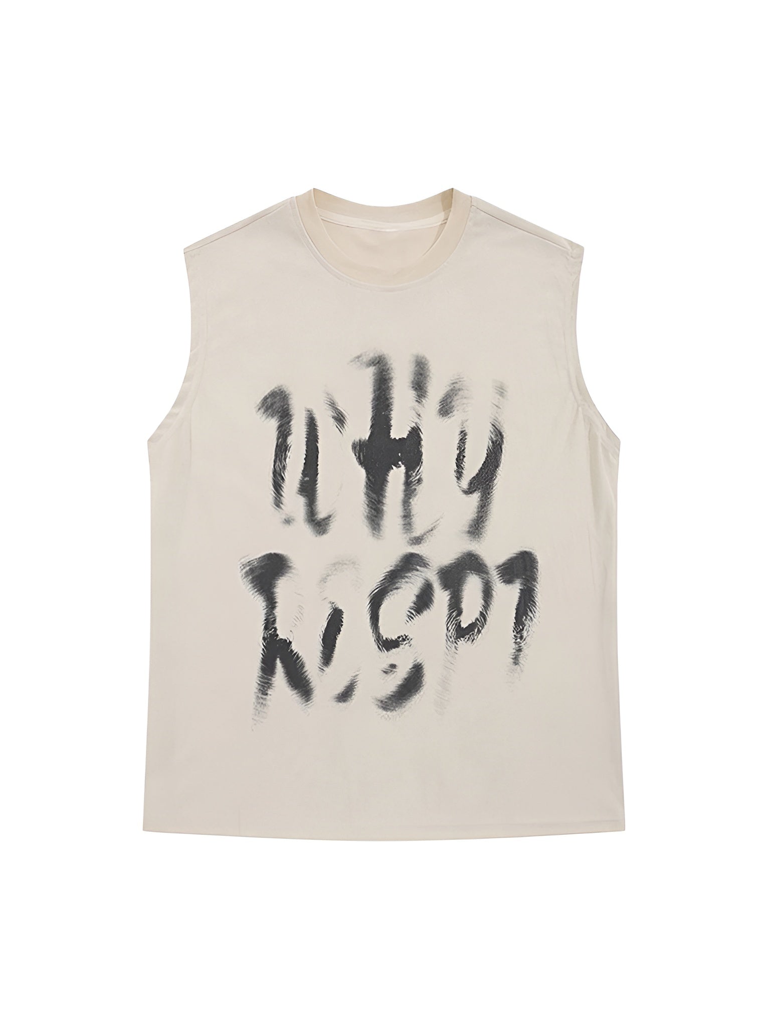 Blurred Words – White Tank Top