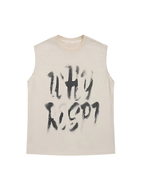 Blurred Words – White Tank Top