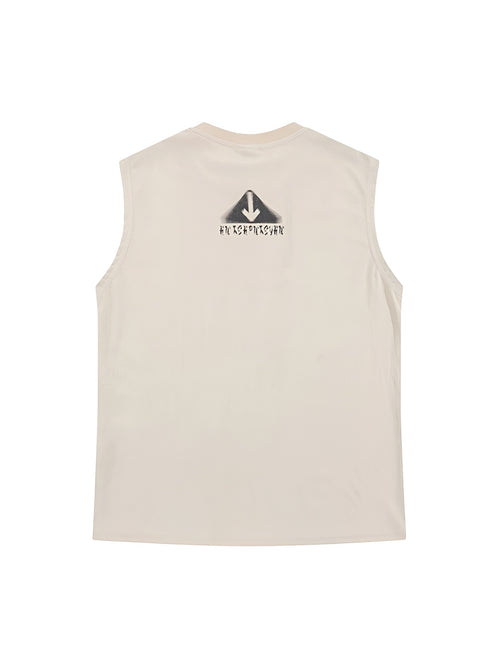 Blurred Words – White Tank Top