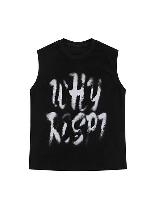 Blurred Words – Black Tank Top